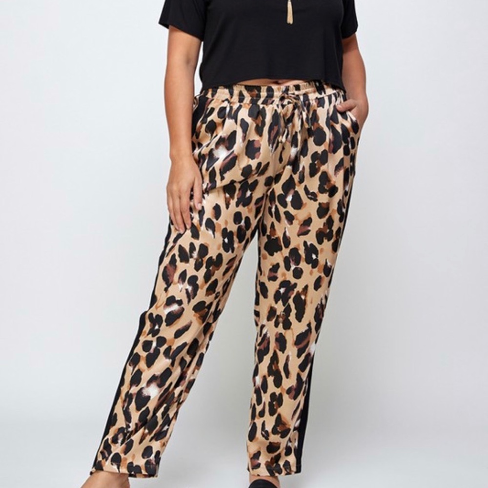 Leopard Print Jogger Pants